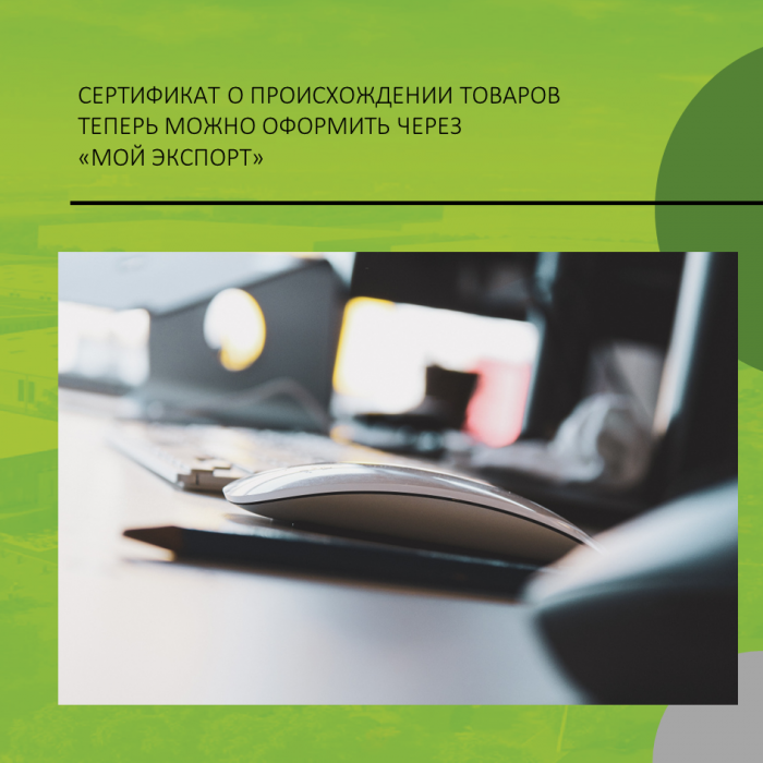 СЕРТИФИКАТ О ПРОИСХОЖДЕНИИ ТОВАРОВ ТЕПЕРЬ МОЖНО ОФОРМИТЬ ЧЕРЕЗ «МОЙ ЭКСПОРТ»