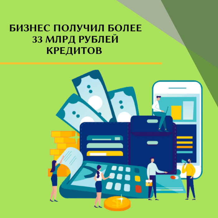 БИЗНЕС ПОЛУЧИЛ БОЛЕЕ 33 МЛРД РУБЛЕЙ КРЕДИТОВ