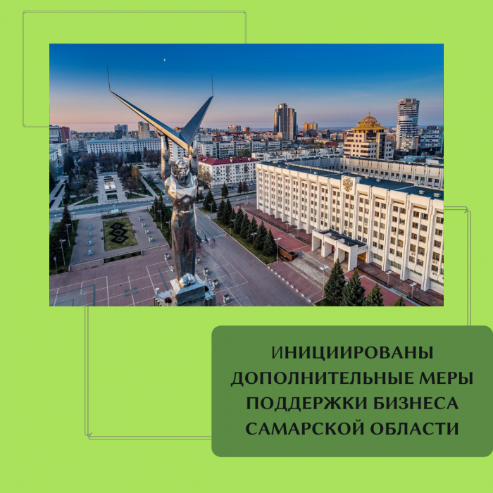 ИНИЦИИРОВАНЫ ДОПОЛНИТЕЛЬНЫЕ МЕРЫ ПОДДЕРЖКИ БИЗНЕСА САМАРСКОЙ ОБЛАСТИ