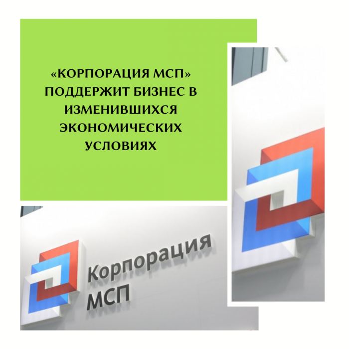 «КОРПОРАЦИЯ МСП» ПОДДЕРЖИТ БИЗНЕС В ИЗМЕНИВШИХСЯ ЭКОНОМИЧЕСКИХ УСЛОВИЯХ