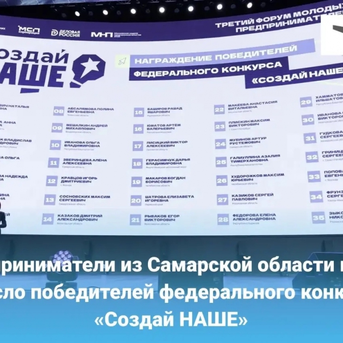 Три молодых предпринимателя из Самарской области победили в федеральном конкурсе «Создай НАШЕ»