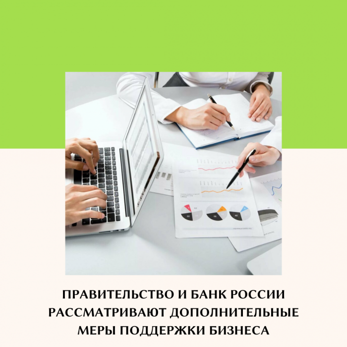 ПРАВИТЕЛЬСТВО И БАНК РОССИИ РАССМАТРИВАЮТ ДОПОЛНИТЕЛЬНЫЕ МЕРЫ ПОДДЕРЖКИ БИЗНЕСА